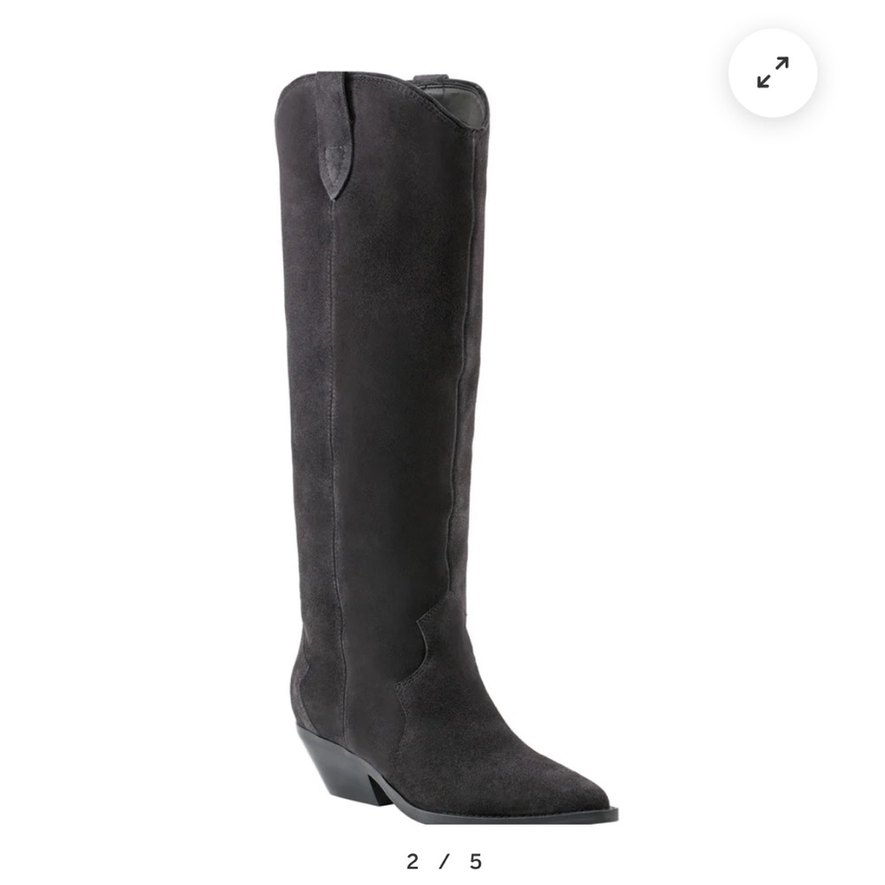 Marc Fisher Boots Dark Blue Suede 9.5 Ander Western